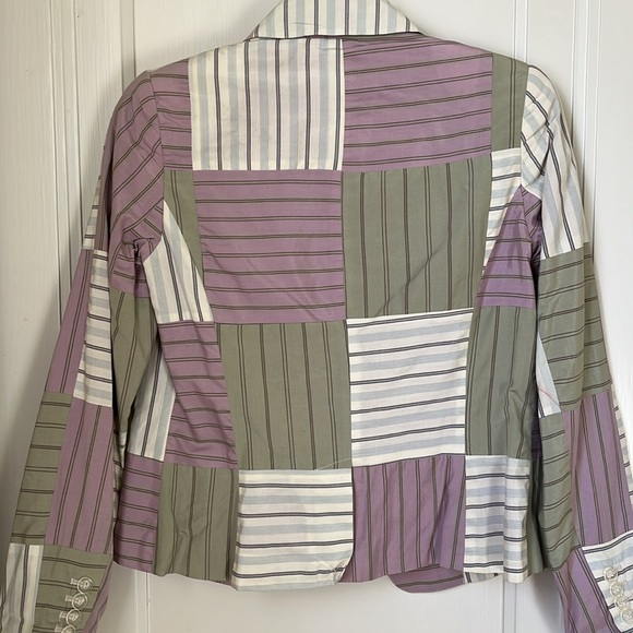Isaac Mizrahi for Target Jacket Blazer Size XS Silk Patchwork Vintage - Picture 9 of 10